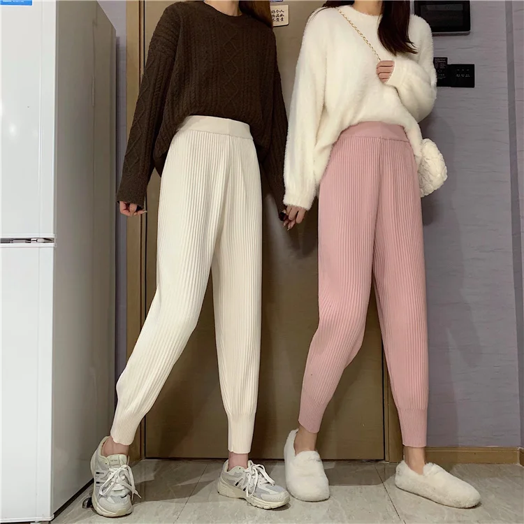 Повседневные Брюки Для Женщин осень 2021 корейские облегающие брюки с высокой