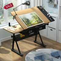multifunctional designer workbench easel sketch with stool oil paints easel art supplies can be raised desks and lowered hwc