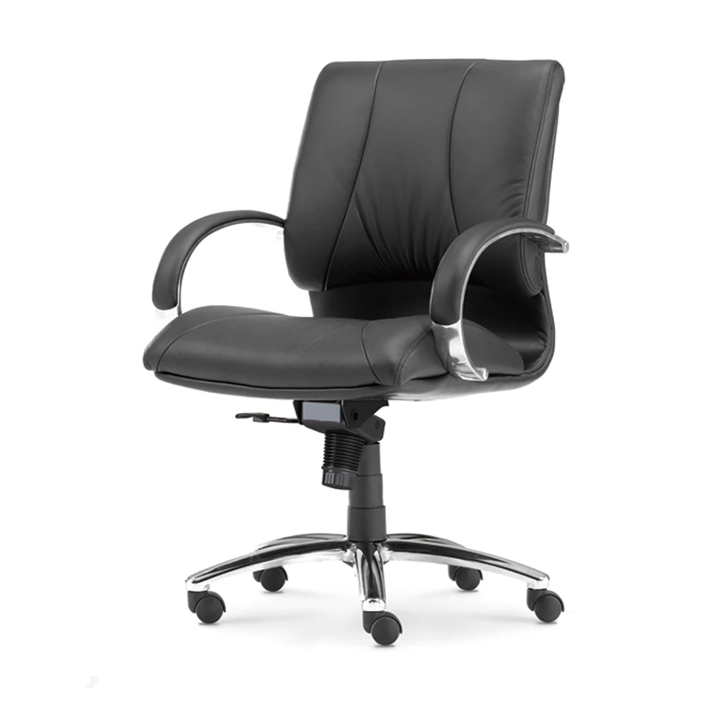 Черный офисный стул эргономичные кресла для босса средняя спинка компьютерные