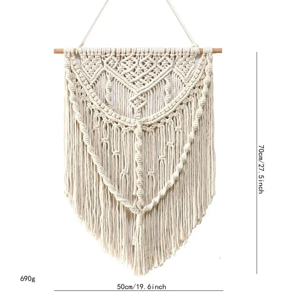

Boho Wall Hanging Handwoven Bohemian Cotton Rope Boho Tapestry Home Decor Boho Bohemian Woven Tapestry Wall Art Macrame Decor