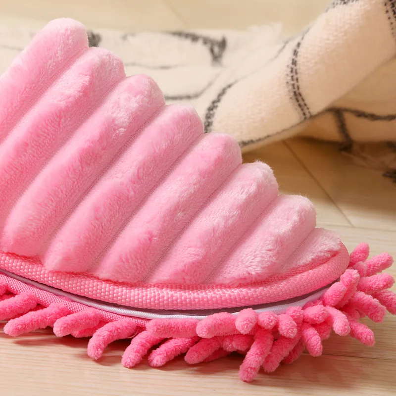 Washable Women Indoor Cleaning Slippers Chenille Dust Mop Slippers Household Home Slippers Lazy Quick House Floor Cleaning Shoes