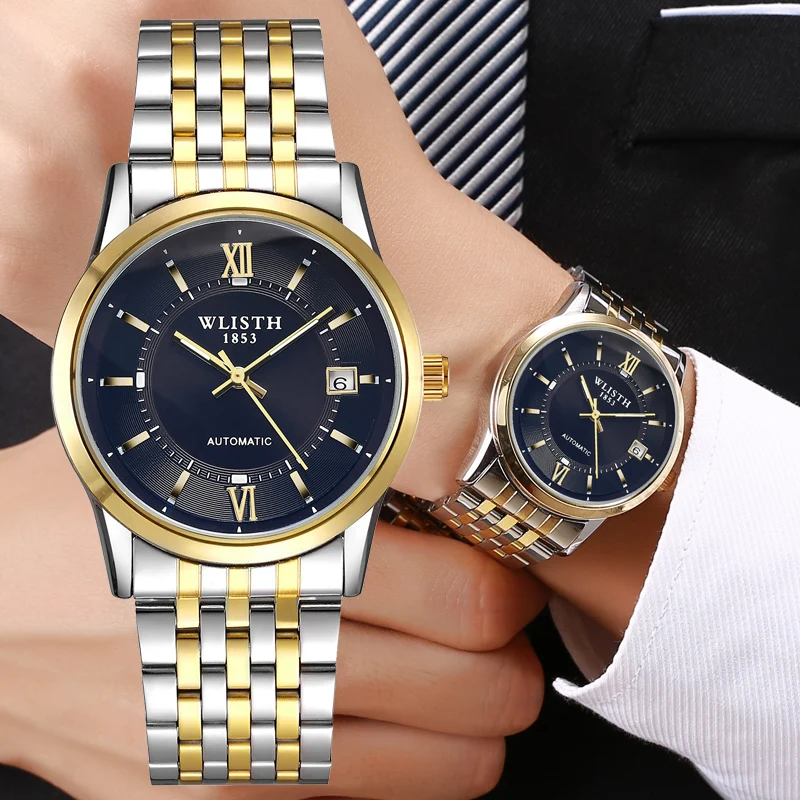

Top Brand WLISTH Men's Mechanical Watch Waterproof Date Man Tourbillon Clock Automatic Winding Men Wristwatches Reloj Hombre