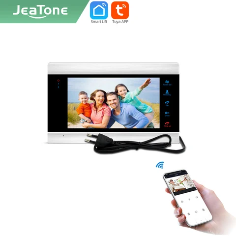 Видеодомофон Jeatone, умный беспроводной дверной звонок с Wi-Fi камерой, 7 дюймов