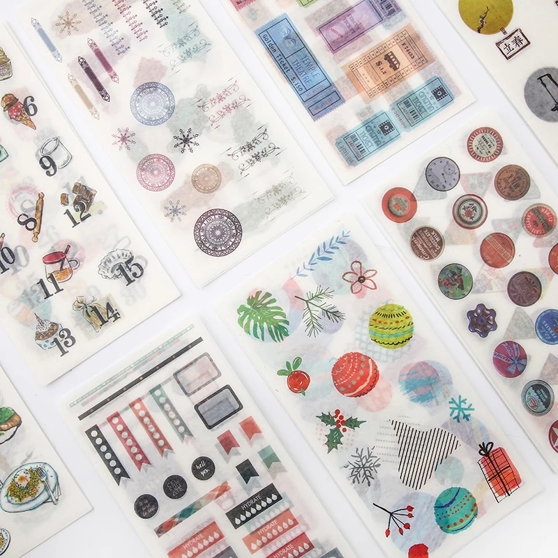 4 шт./упак. фанки мусор Recoeding время Скрапбукинг дневник Стикеры s Бумага ремесла