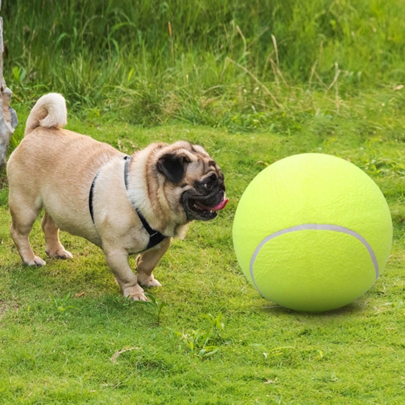 Inflatable Oversize Giant Rubber Tennis Chew Balls For Large Pet Puppies Fun
