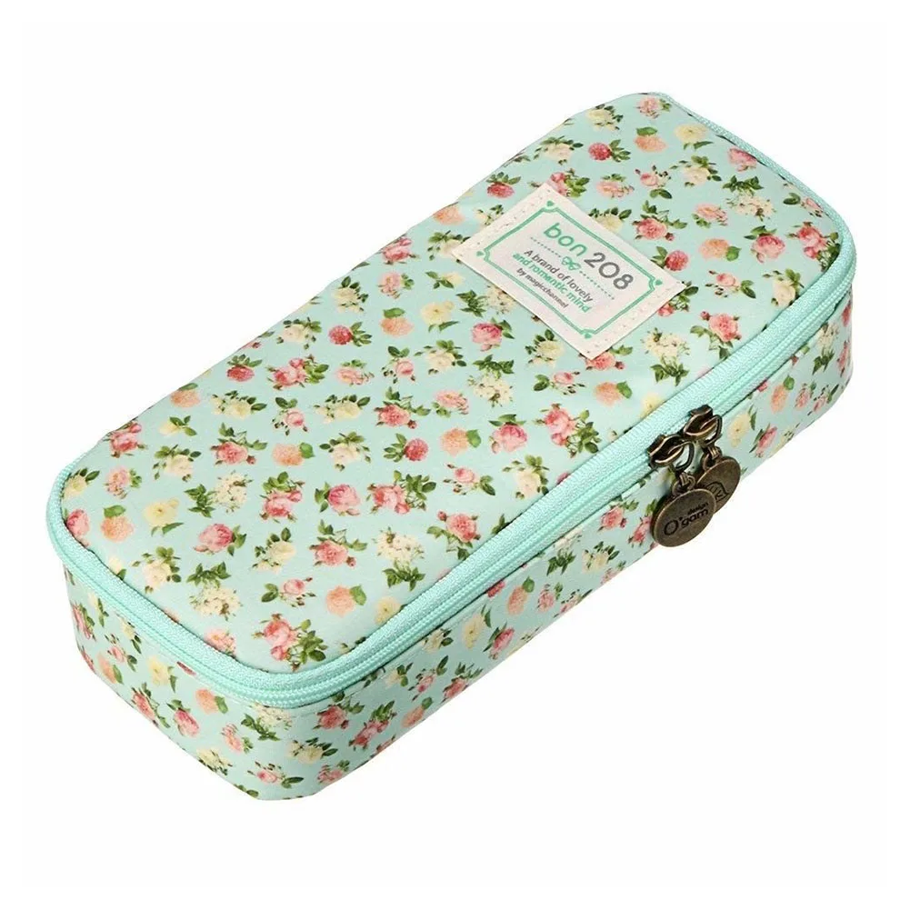 Милый чехол-карандаш большой емкости канцелярский цветочный чехол-органайзер