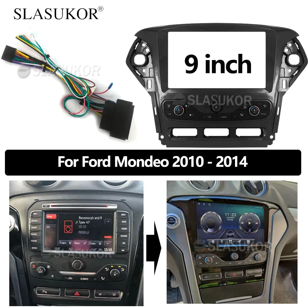9-дюймовый аудио фитинг для Ford Mondeo 2010 2011 2012-2014 головное устройство радио приборная