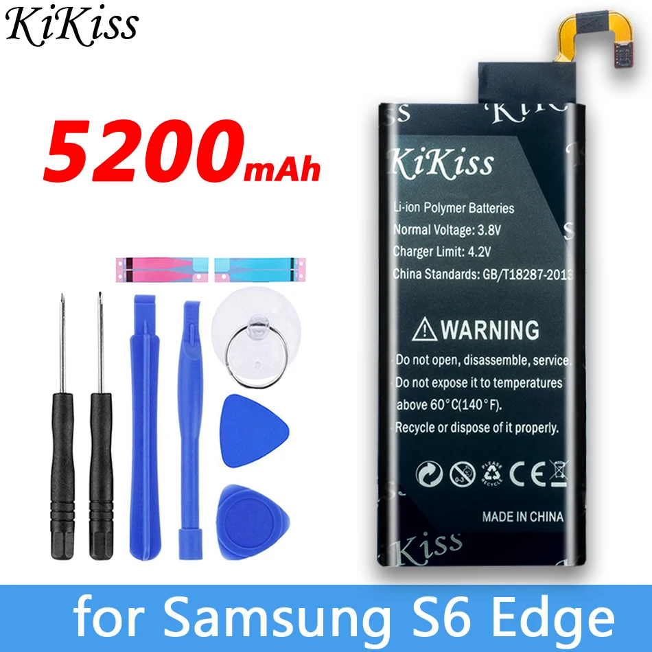 S6 Edge EB-BG925ABA KiKiss батарея для samsung Galaxy S6/S6 Edge Высокая емкость батареи мобильного телефона G920 G920f G925 G925S EB-BG920ABE EB-BG925ABA - Цвет: S6 Edge EB-BG925ABA