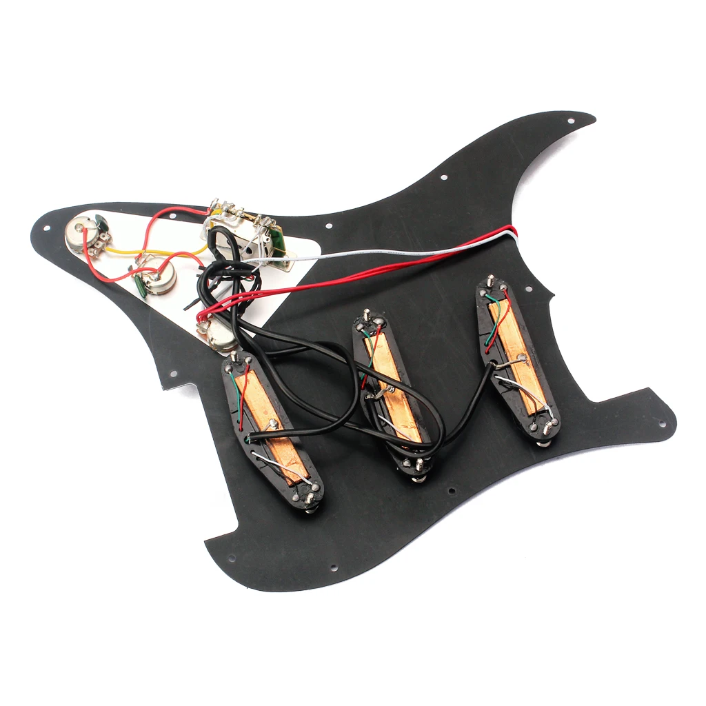 Electric Guitar Loaded Prewired Pickguard 3 Ply 11 Hole for Fender Stratocaster Parts Black | Спорт и развлечения