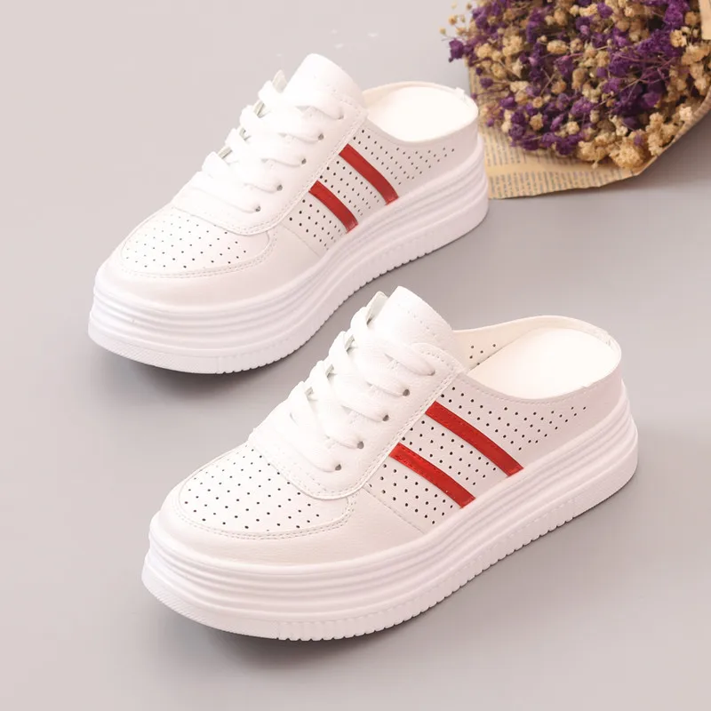 Туфли женские кожаные сандалии лоферы мягкая обувь на платформе без каблука Мокасины летняя для