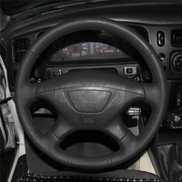 diy anti slip wear resistant steering wheel cover for mitsubishi pajero sport montero sport 2004 car interior decoration