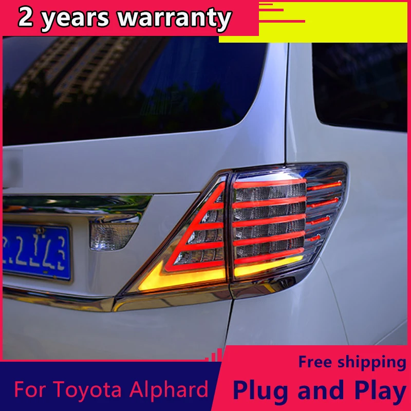 

KOWELL car styling for Toyota Alphard Taillight Vellfire LED taillight 2008-2014 With Flashing signal lamp