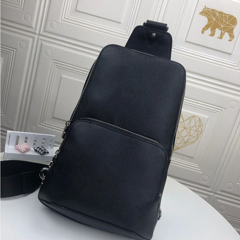 

Luxury high quality leather bag original trend man chest big receive male fashion casual bag, men bag is convenient design