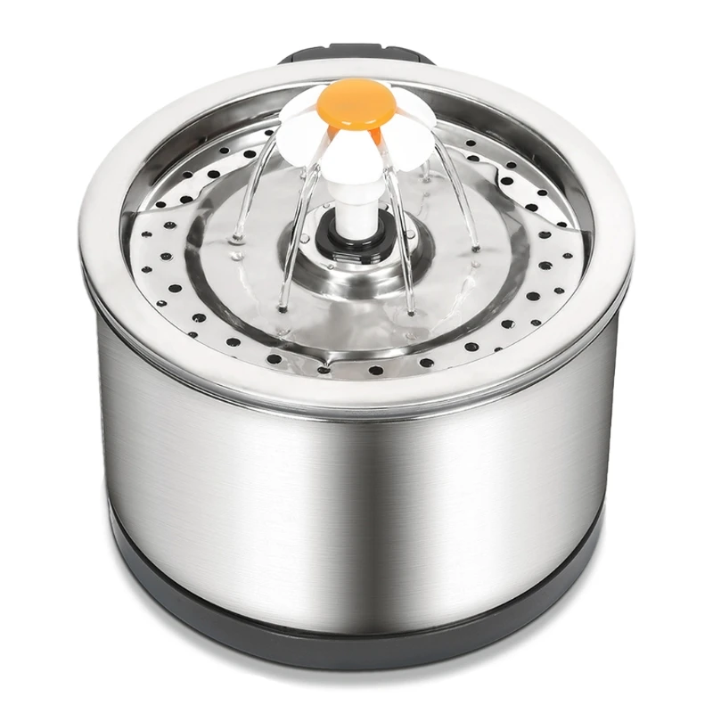 

Cat Water Fountain Stainless Steel Top and Intelligent Auto Power Off Pump H056