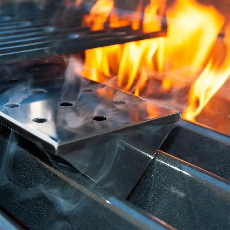 

BBQ Smoker Box 13.75''35cm Large V-Shape Gas Grill Long Stainless steel Cold Smoker Flavor Wood Chips Grill Tool BBQ Accessories