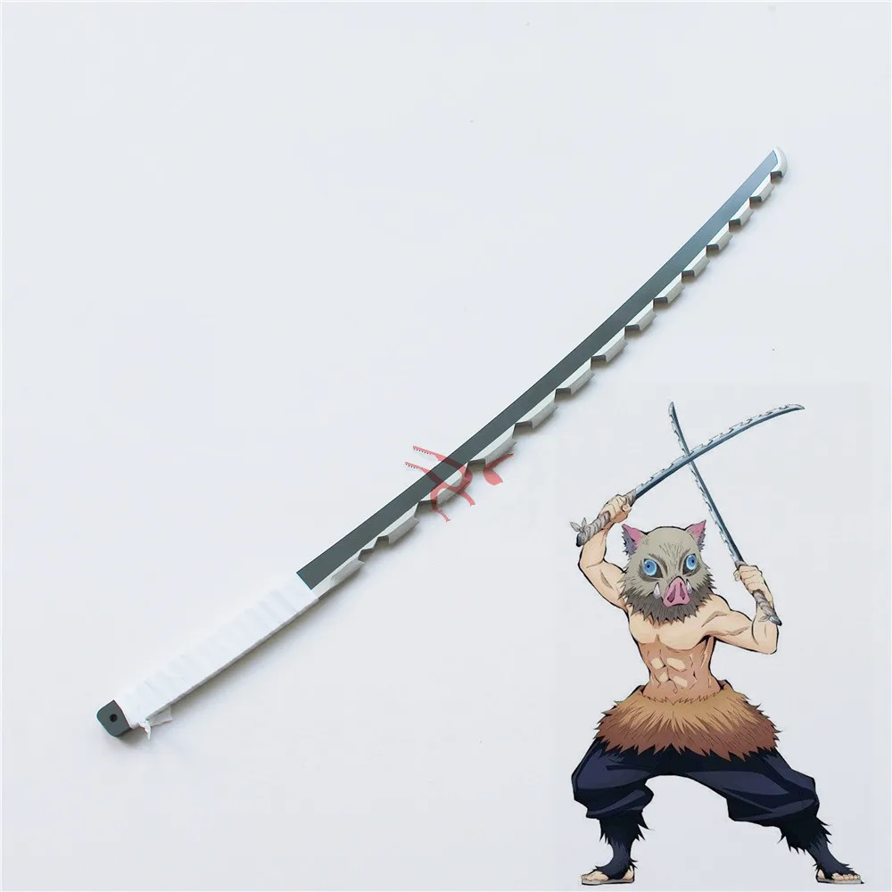 

Demon Slayer Kimetsu No Yaiba Hashibira Inosuke PVC Sword Cosplay Prop 2PCS Cosplay Weapons Props for Halloween Fancy Party