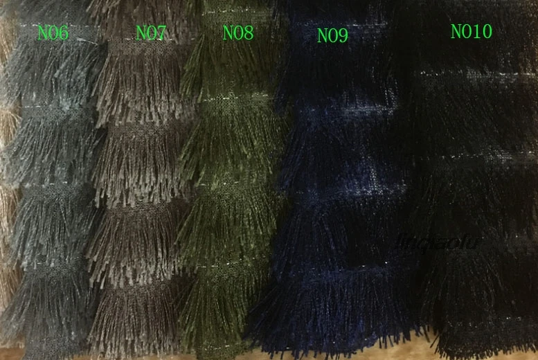 Яркая шелковая открытая ткань для одежды с кисточками длинная юбка плюшевая