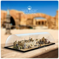 3mm building block acrylic display box show case for 75290 mos eisley bistro desert sand not including block kit
