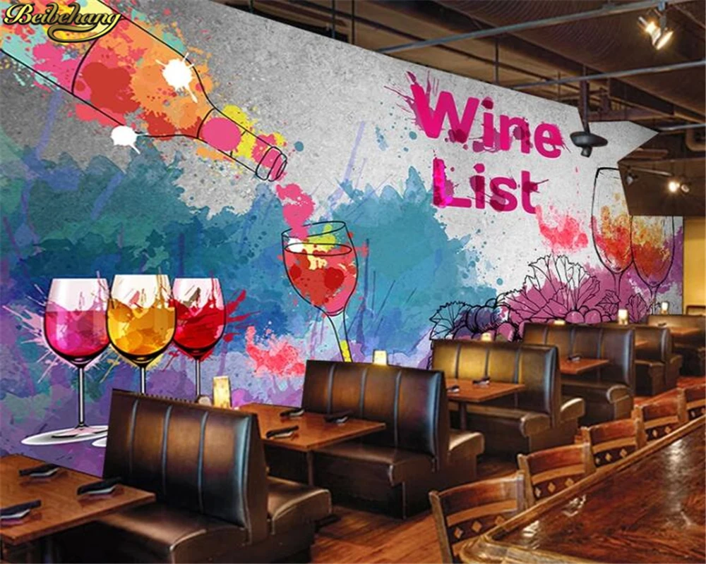 

beibehang papel de parede Custom 3d wallpaper mural vintage cement wall winery wine cellar bar hotel background wall paper
