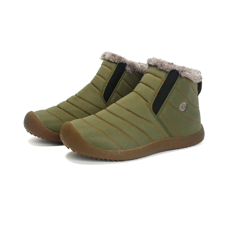 Fujin/Брендовые женские ботильоны Зимняя теплая обувь с Плюшевым Мехом Женские