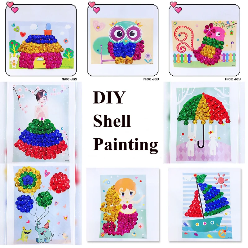 

1 шт., детские наклейки-ракушки для творчества