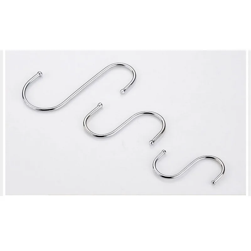 

10pcs Stainless Steel S-Shape Hook Kitchen Bedroom Multi-function Railing S Hanger Hook Clasp Holder Hooks Hanging Storage Tools