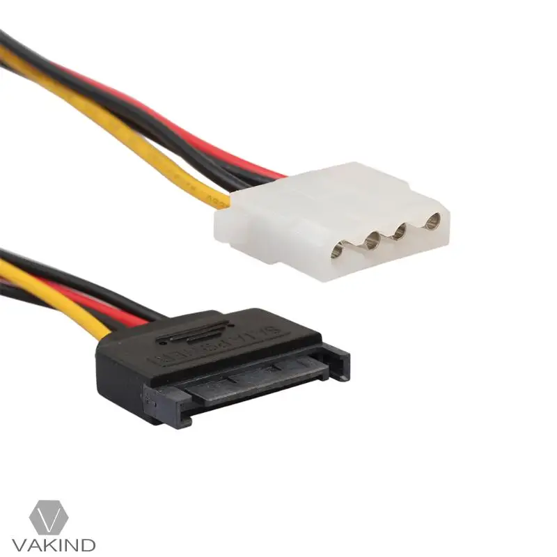 SATA 15pin Male to IDE Big 4pin Drive HDD Power Supply Cord Connector Adapter Converter Cable Copper Wire Core | Компьютеры и офис