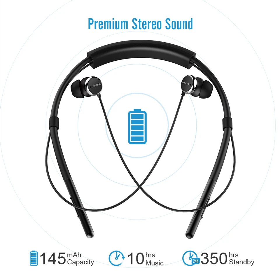 Bluetooth наушники с шейным ремешком активное шумоподавление беспроводные