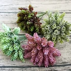 30 головок искусственных листьев, украшение, зеленое растение, искусственный цветок для дома, стола, комнаты, Декор, Рождество, сделай сам, конфеты, подарочная коробка