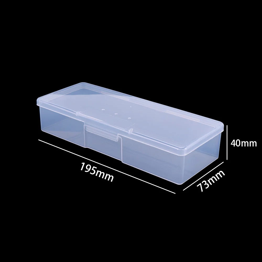 Nail Rectangular Tool Box Pen Storage Tattoo Manual Point Brush Polishing Sponge Buffer Container | Красота и здоровье