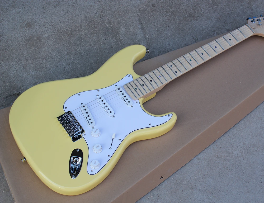 

Yngwie malmsteen guitarra elétrica de 6 cordas, atacado, novo creme de guitarra elétrica 21f guitarra
