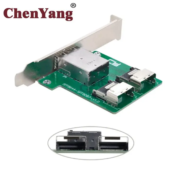 Chenyang двойные порты Mini SAS HD SFF-8644 для внутреннего мини SFF-8087 PCBA Женский адаптер с