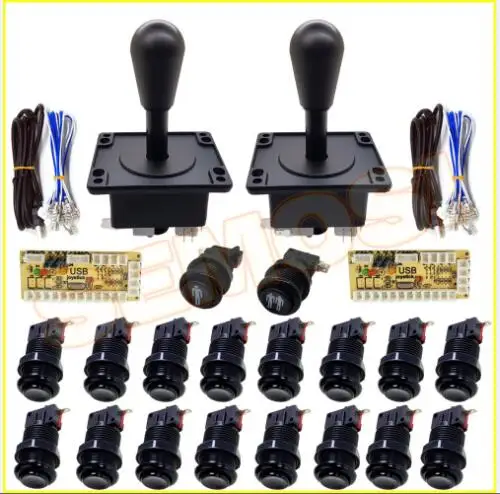 Kit 9 DIY аркадный джойстик и HAPP Стиль Кнопка комплект для Raspberry Pi, аркадный контроллер машины комплект включает нулевую задержку USB энкодер - Цвет: Kit 9