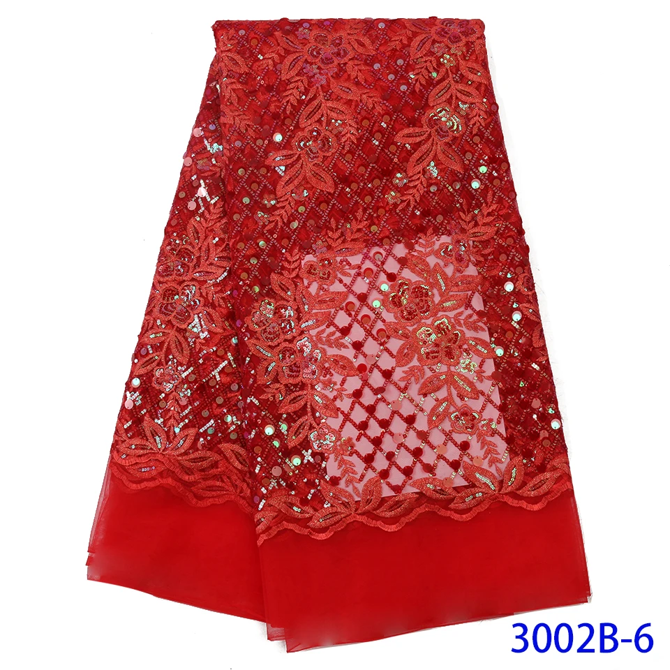 

Satin Sequins Dress Material Lace Embroidered Top Woman Flower Cord Lace African Wedding 3D Tulle Fabrics AMY3002B