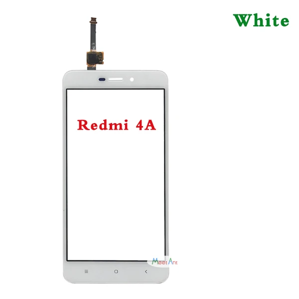 AAA высокое качество 5,0 ''для Xiaomi Redmi 4/4 Pro/4A/4X сенсорный экран дигитайзер сенсор внешняя Передняя стеклянная панель объектива - Цвет: For Redmi 4A White
