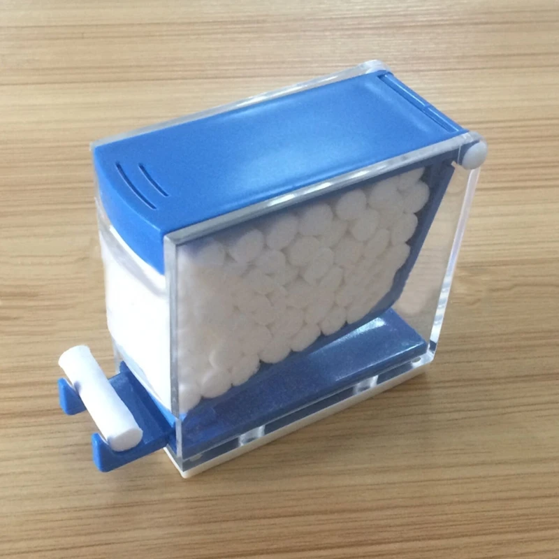 

1Pc Dental Dentist Cotton Roll Dispenser Holder Storage Organizer Box Press Type