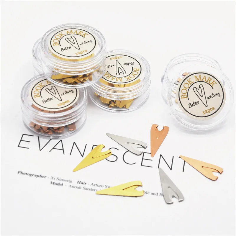 Металлические маркеры для книг 12 шт. винтажные книжные держатель карт