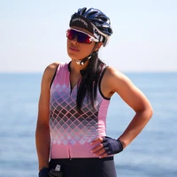 hot womens sleeveless vest cycling jersey for summer go pro team bicycle light fabric tops sin mangas breathability maillot