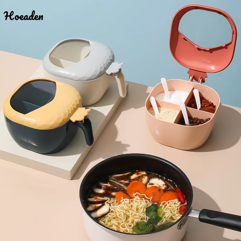 

Kitchen Seasoning Box Salt Pepper Spice Rack Jar Sugar Bowl for Kitchen Gadget Device Sets Spice Box Organizer Tool