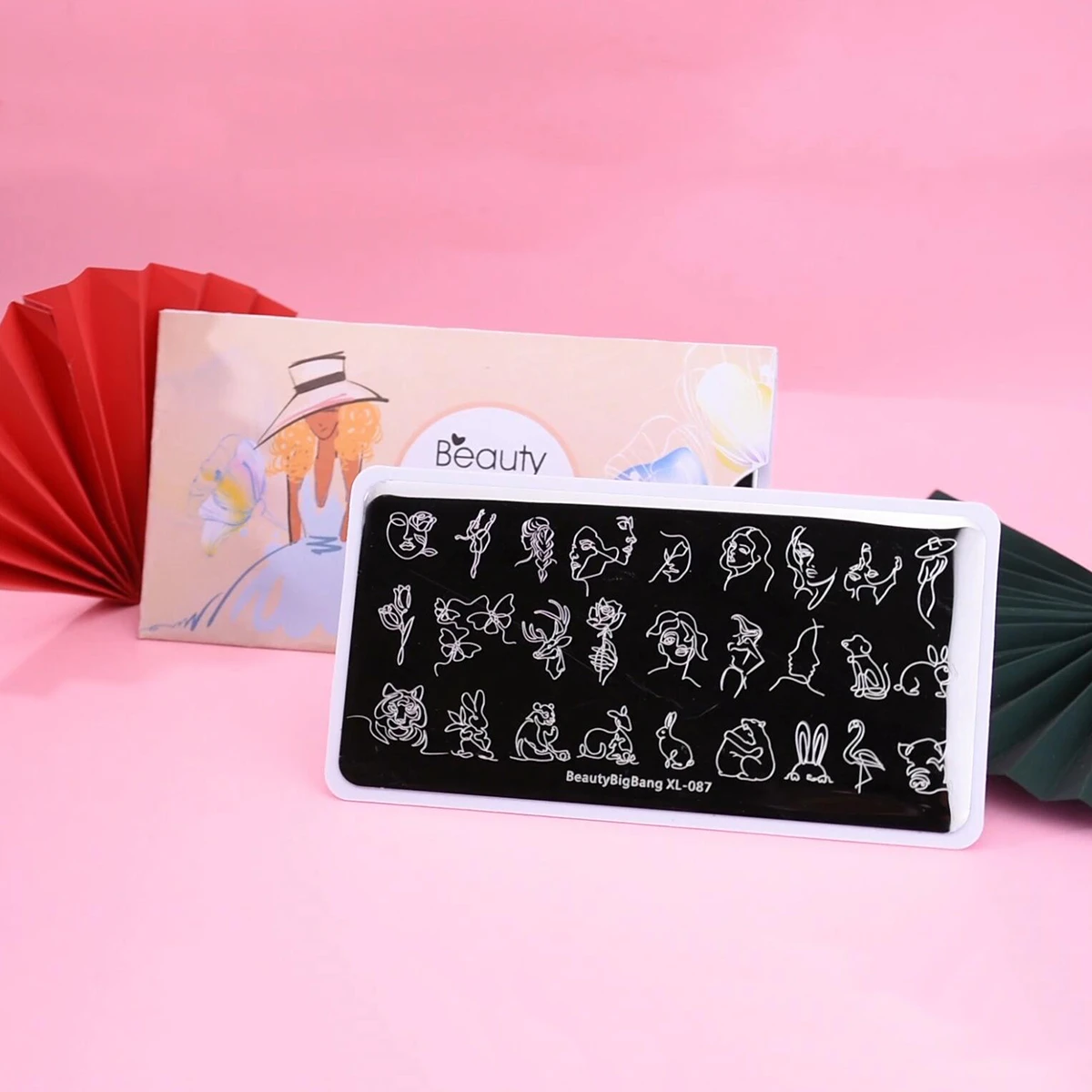 Штамповочная пластина Bigbang Beauty для дизайна ногтей Геометрические линии Рисунок