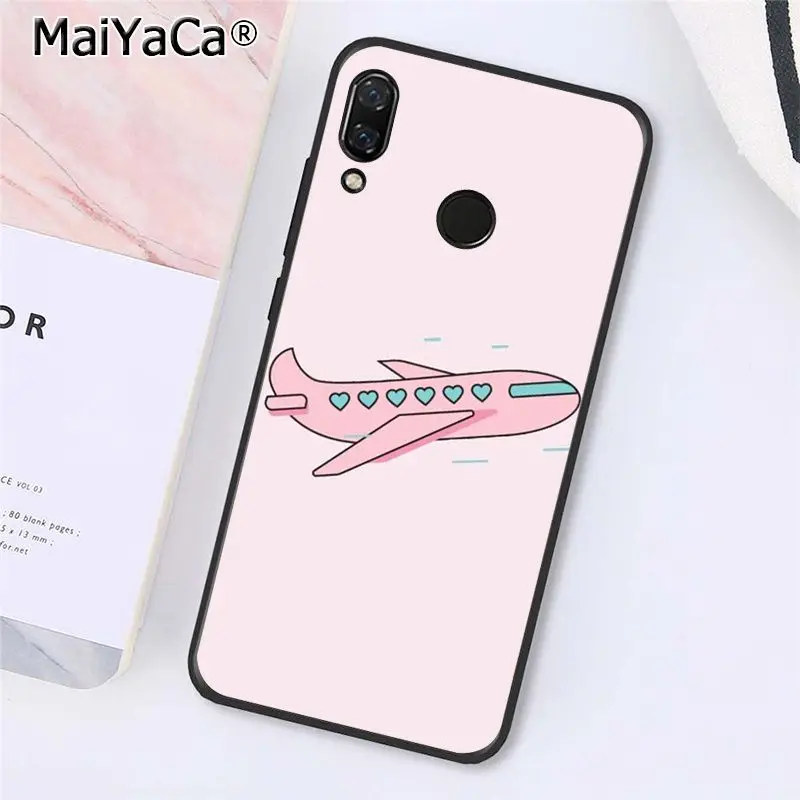 MaiYaCa Любовь Путешествия розовый бумажный самолет чехол для телефона Xiaomi Redmi4X 6A S2 Go Redmi 5 5Plus Note4 Note5 7 Note6Pro