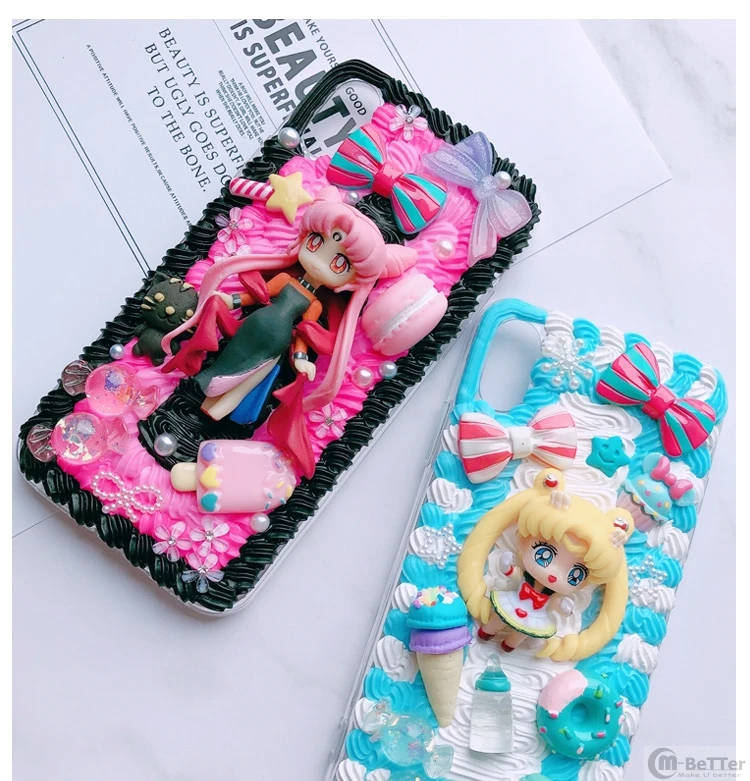 Чехол для Samsung S20 ultra Sailor Moon чехол телефона note 10 + 3D ручная работа Galaxy s8/s9/S10 plus