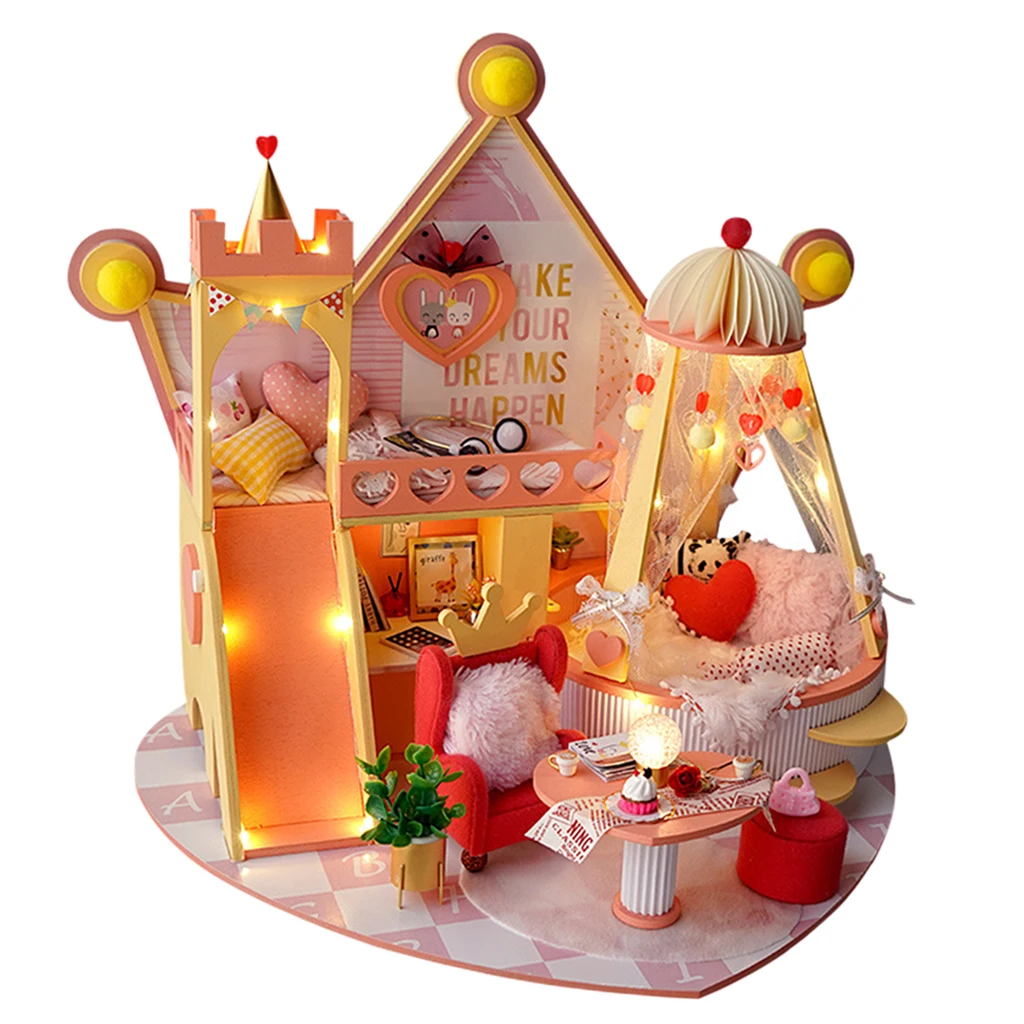 Миниатюрный Кукольный домик сделай сам набор для строительства игровой комнаты