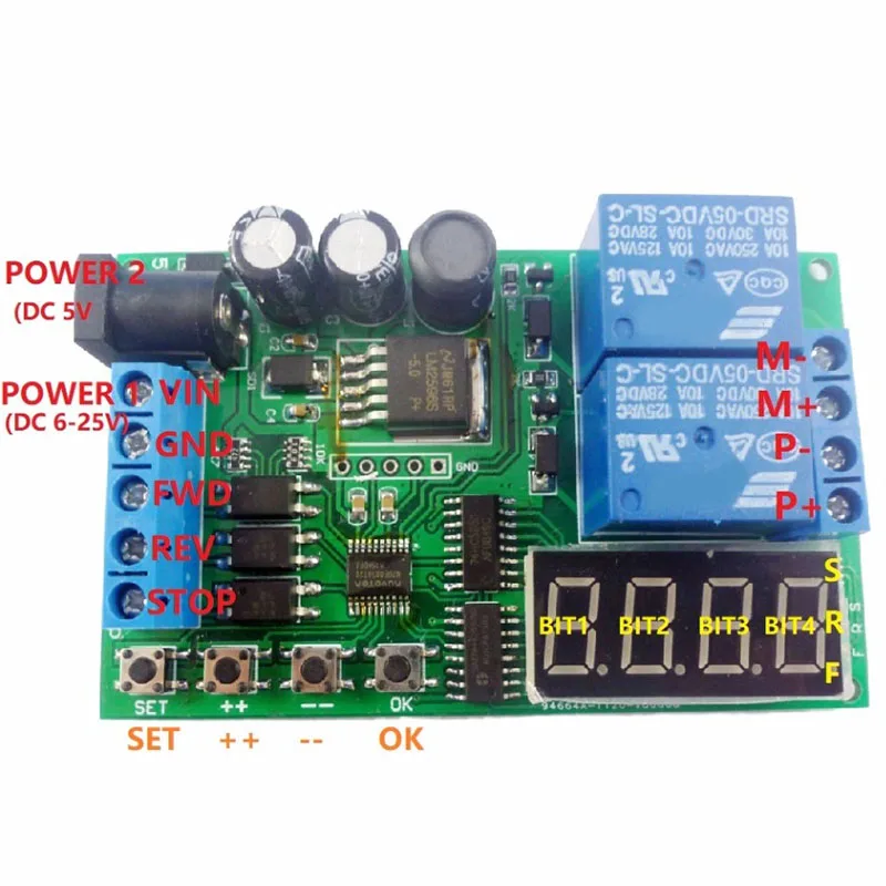 5V 9V 12V 24V DC/AC мотор управления Лер релейная плата вперед обратное управление
