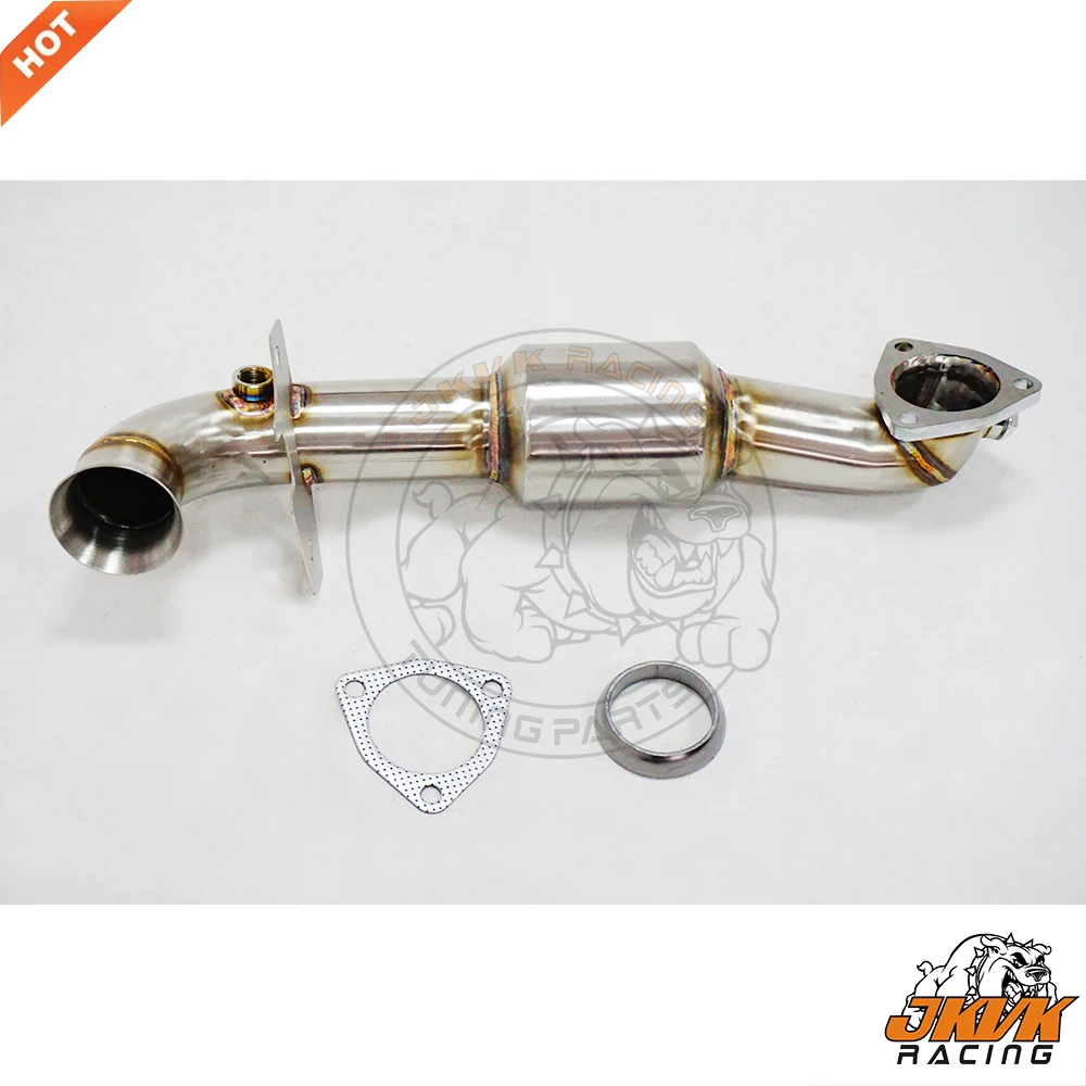 JKVK RACING 2.5'' STAINLESS STEEL TURBO EXHAUST  DOWNPIPE with 200cell cat For MINI COOPER S R56 R57 R58 R59 R60