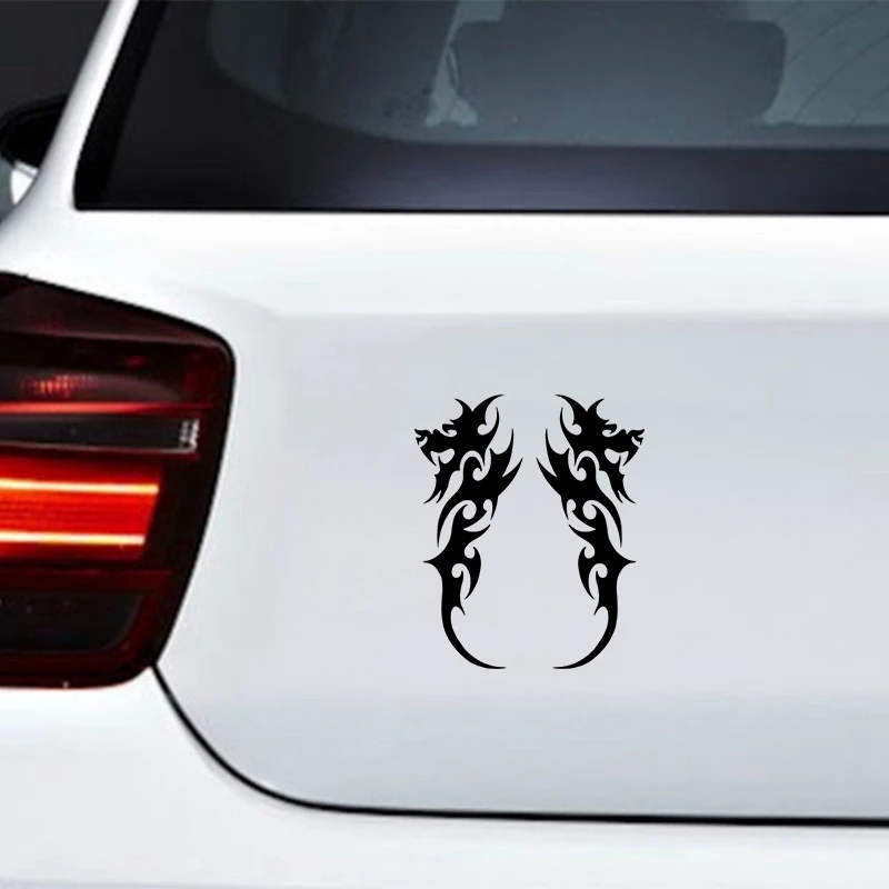 

7X18cm Tribal Dragon Car Stickers Decal Vinyl 3D Funny JDM Stickers on Auto Motorcycle Car Styling Tank Cap Decals