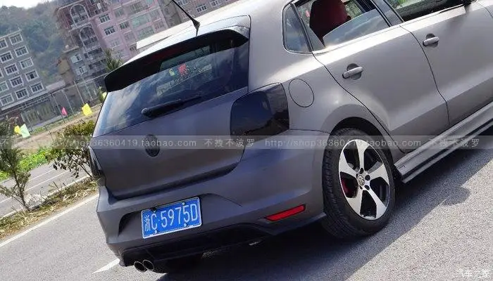ABS черный автомобиль заднее крыло багажника выступ Спойлеры для VW Защитные чехлы для сидений, сшитые специально для Volkswagen POLO GTI 2011 2012 2013