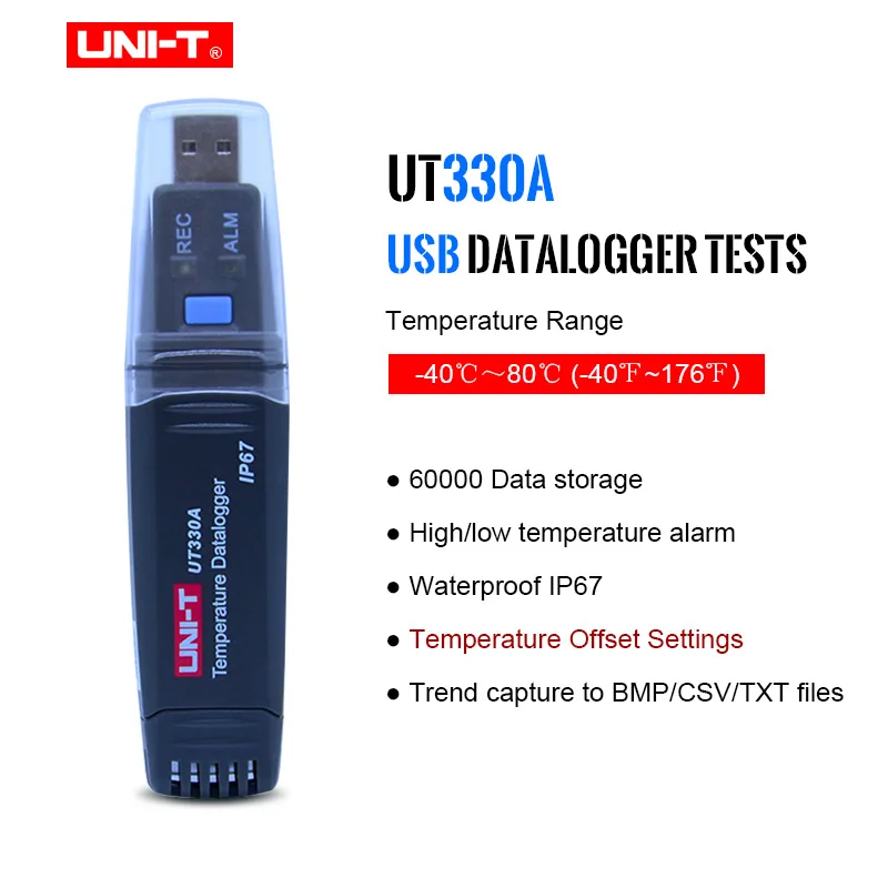 UNI T USB регистратор данных UT330A UT330B UT330C 60000 большой ящик для хранения Ёмкость