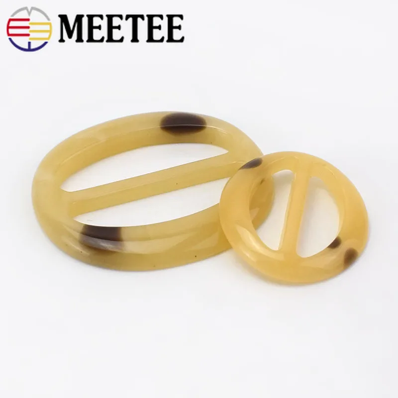 20 шт. овальное кольцо Meetee 2 см 5 Регулируемая пряжка из смолы для женской рубашки