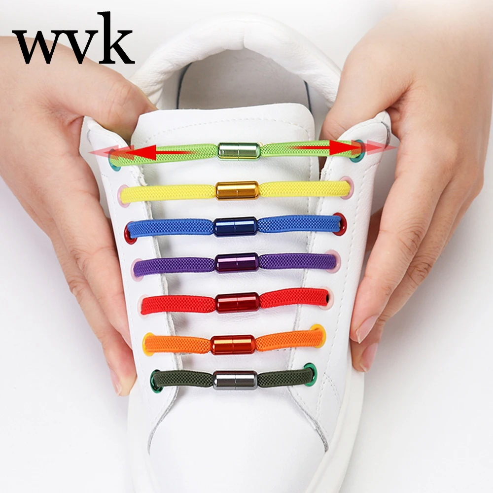 

Шнурки эластичные без завязывания, 1 пара, для кроссовок, 17 цветов, плоская подошва, для ленивых, для детей и взрослых